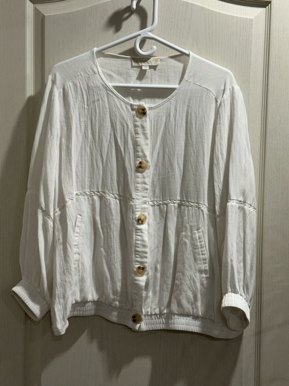 Lightweight White Button-Up Women's jacket